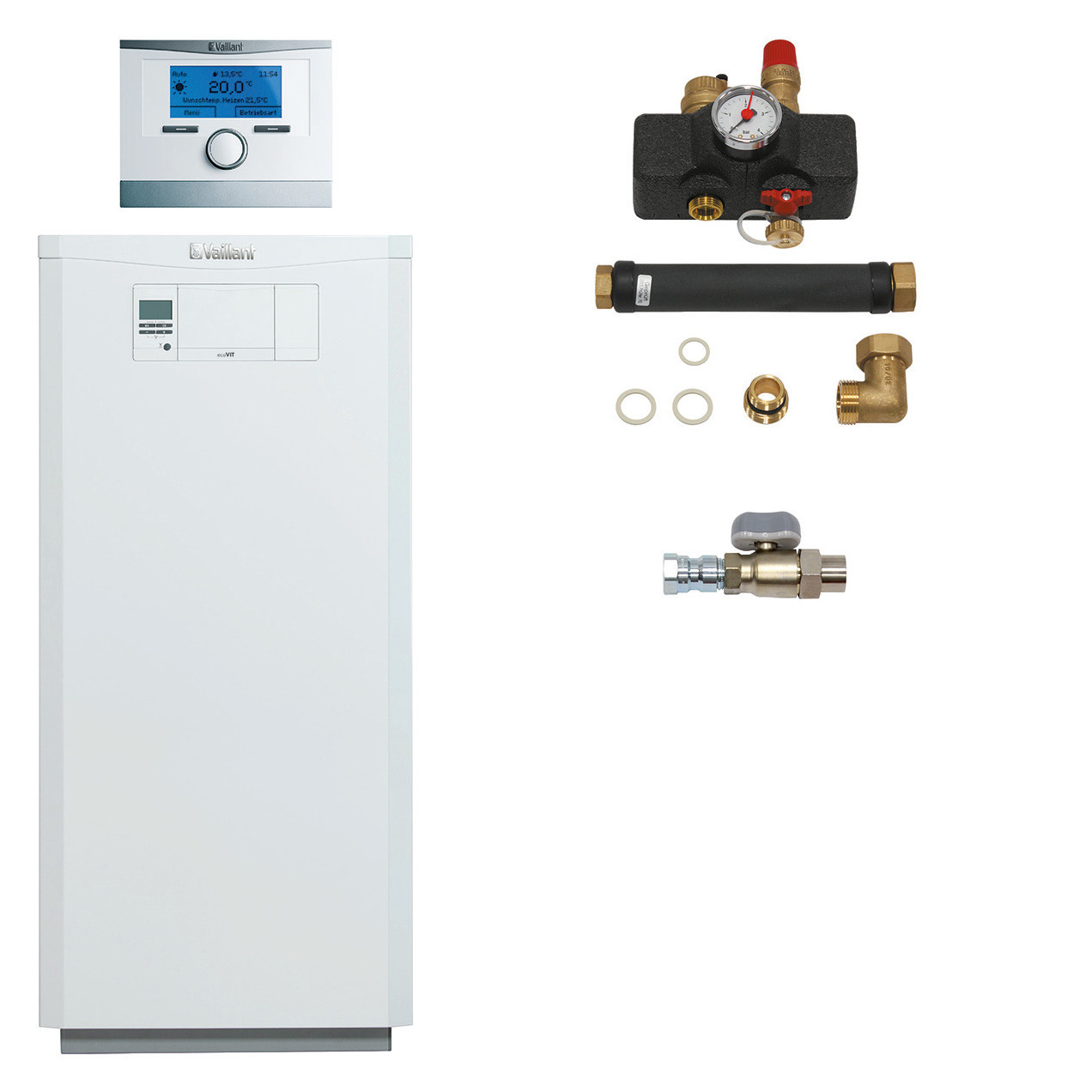 Vaillant ecoVIT VKK 356/5-E Gas-Brennwertkessel Paket VRC 700 0010029847