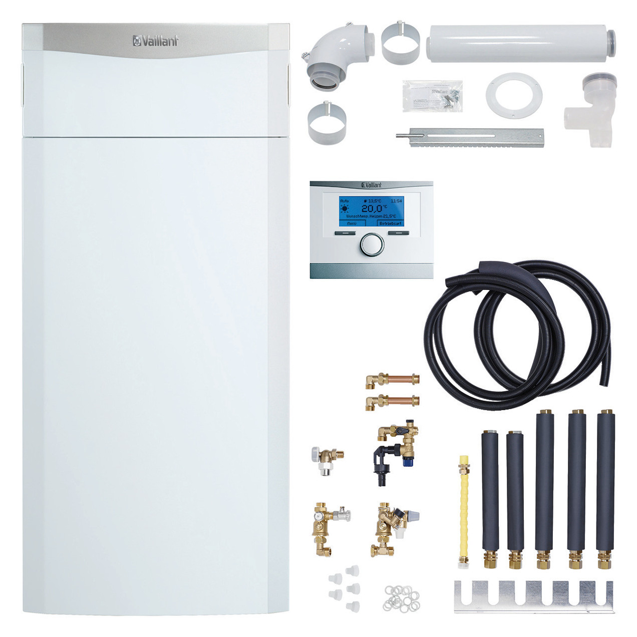 Vaillant ecoCOMPACT VSC206/4-5LL Gas-Brennwert-Kompaktgerät 21,6 kW 90 l Speicher VRC700 0010029725