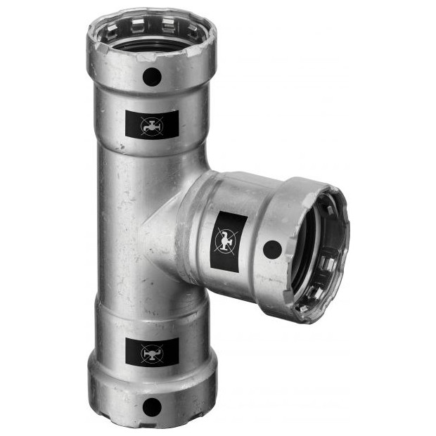 Viega T-Stueck Megapress 4218 3-4x1-2x3-4 Pressfitting Rotguss EPDM SC-Contur 695026