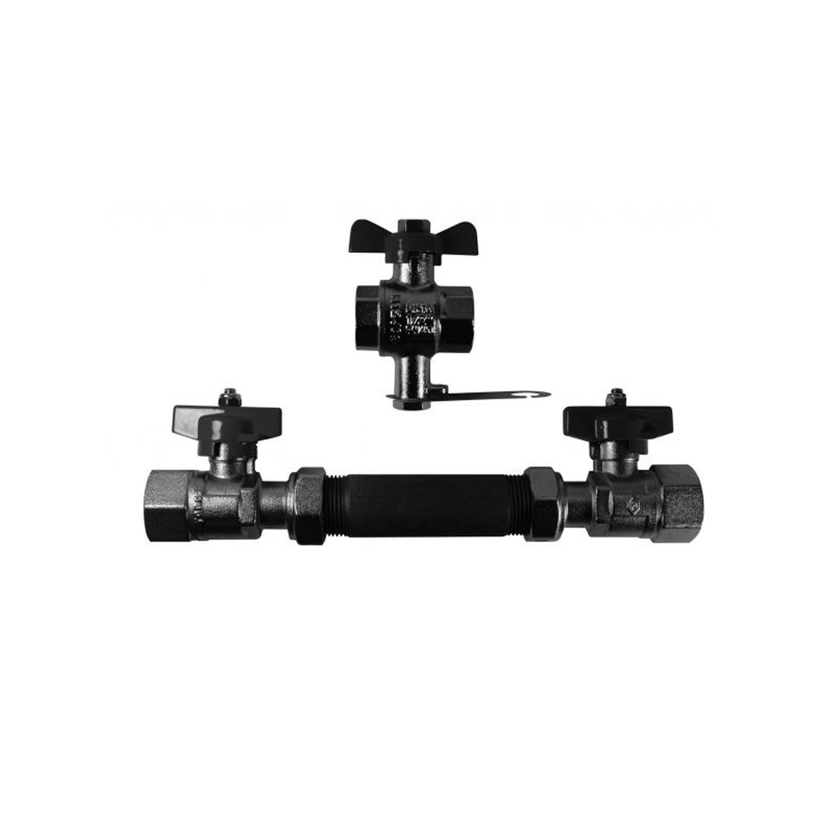 Allmess Einbausatz DN 15 G 3/4x110-D-KH Direktmessung Absperrorgan 2 Kugelhähne Vorlaufkugelhahn 2433000106