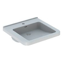 Geberit Waschtisch Renova Comfort Square 128555000 55x52.5 cm barrierefrei Hahnloch Überlauf weiß