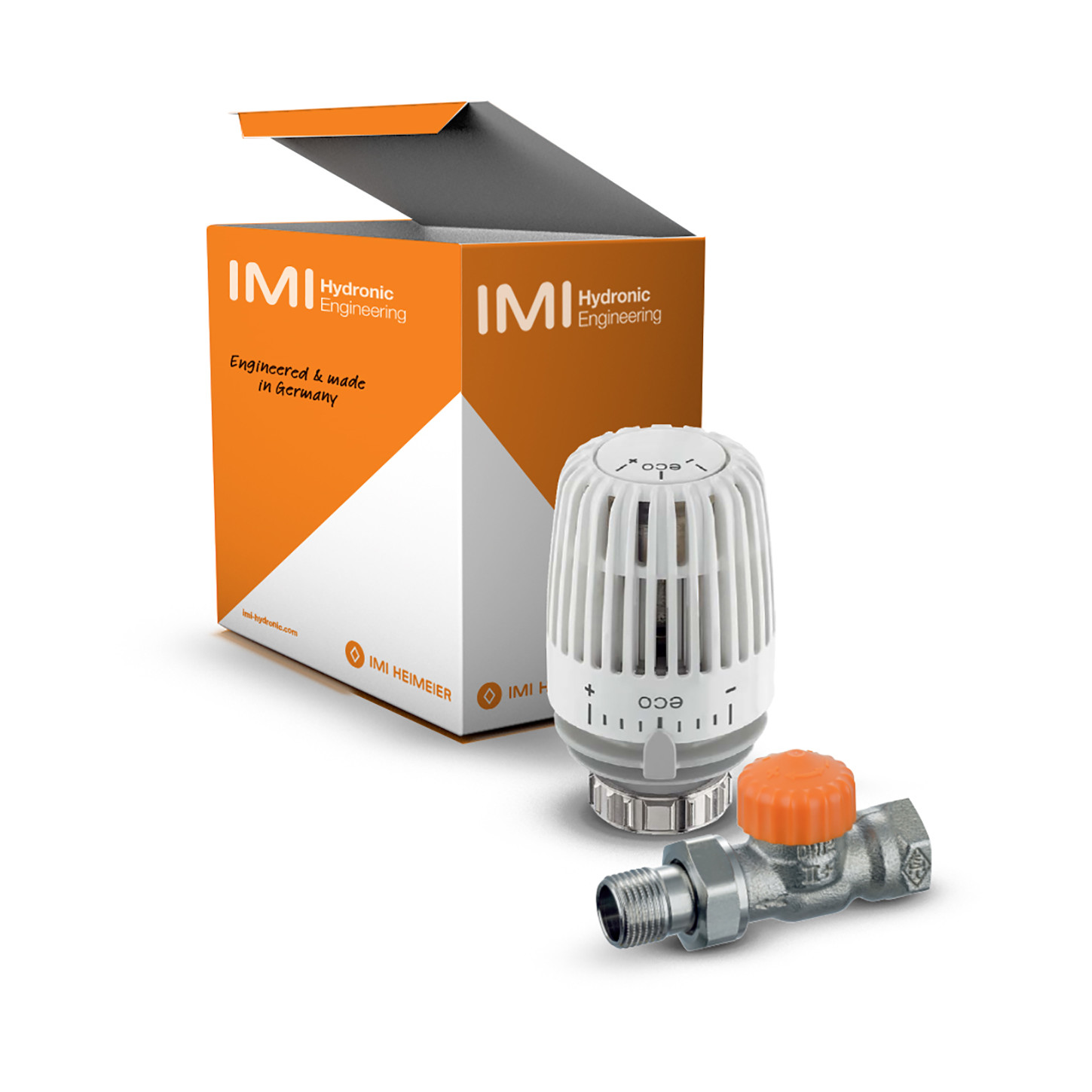IMI Heimeier Set Eclipse Thermostatkopf K Eco 1-2-Zoll Durchgangsform 9696-27.800