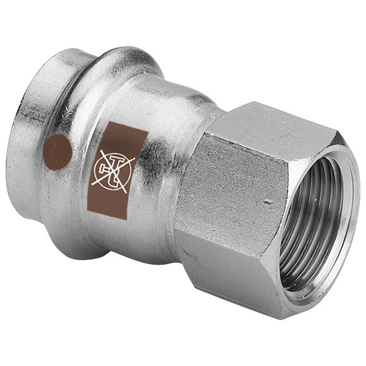 Viega ÜbergangsStück Temponox 1712 SC-Contur 35mm Rp3/4 Edelstahl Pressfitting EPDM 811839