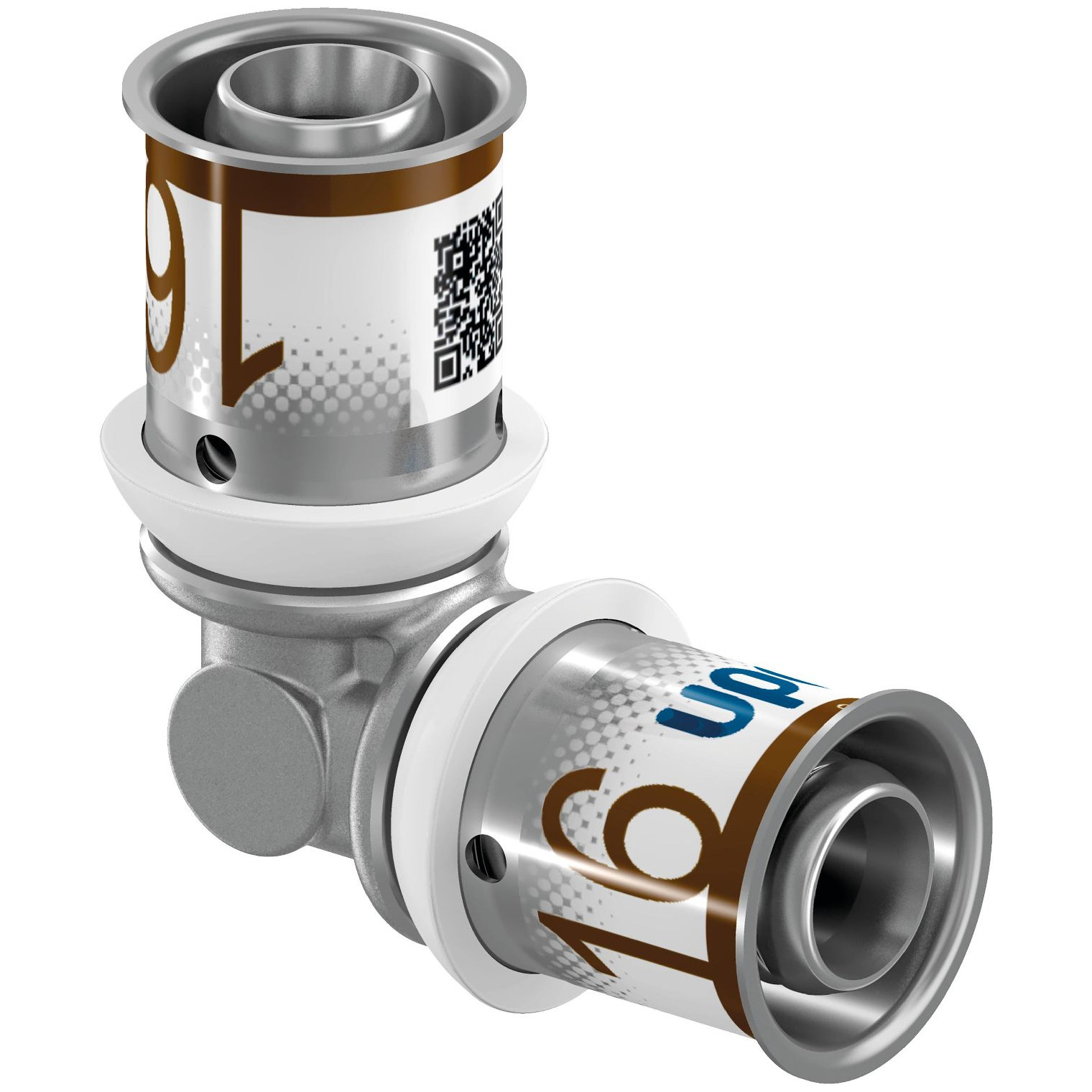 Uponor S-Press PLUS Winkel 20 mm 90 Grad Pressfitting Messing verzinnt EPDM DVGW 1070524