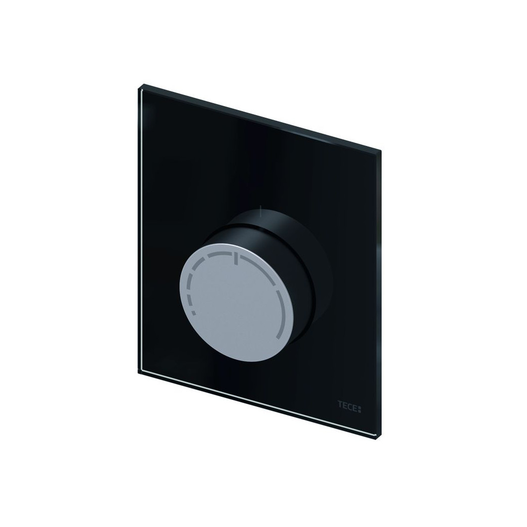 TECE Fussbodenheizung Design RTL-Box Feinbauset schwarz Echtglas Abdeckplatte Thermostatkopf 77470020