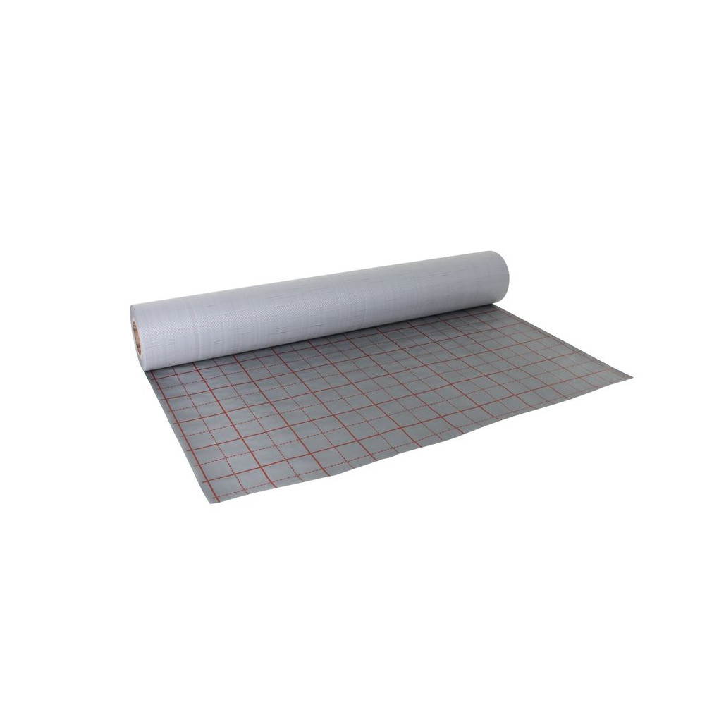 Tacker Rasterfolie mit Gewebebändchen 100 x1,03 m silber-rot VPE 103 qm