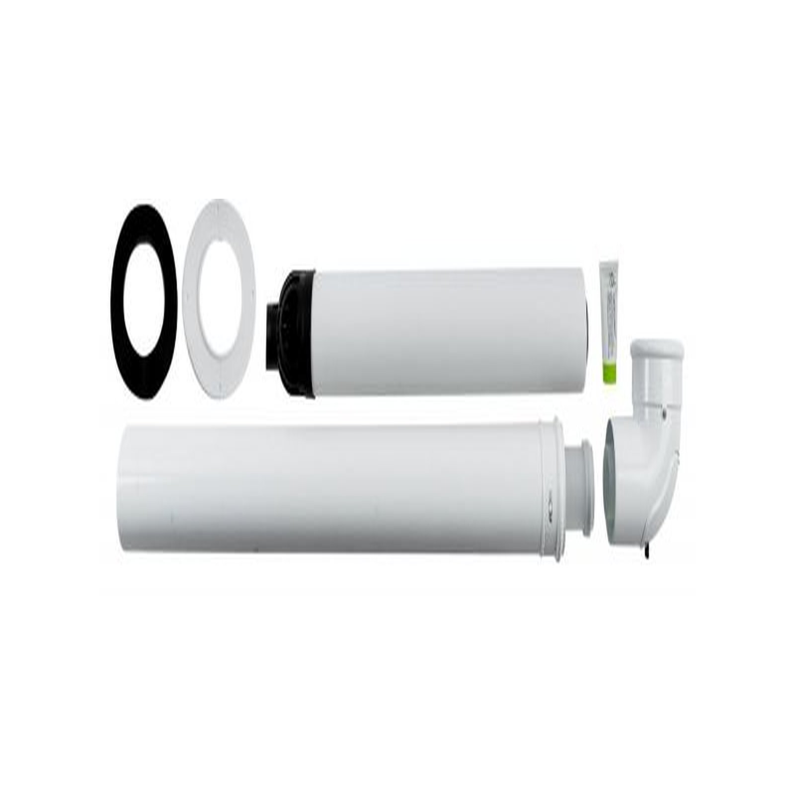 Wolf Luft Abgasführung C13x DN60/100 waagerecht weiß konzentrisch raumluftunabhängig steckbar 2651749