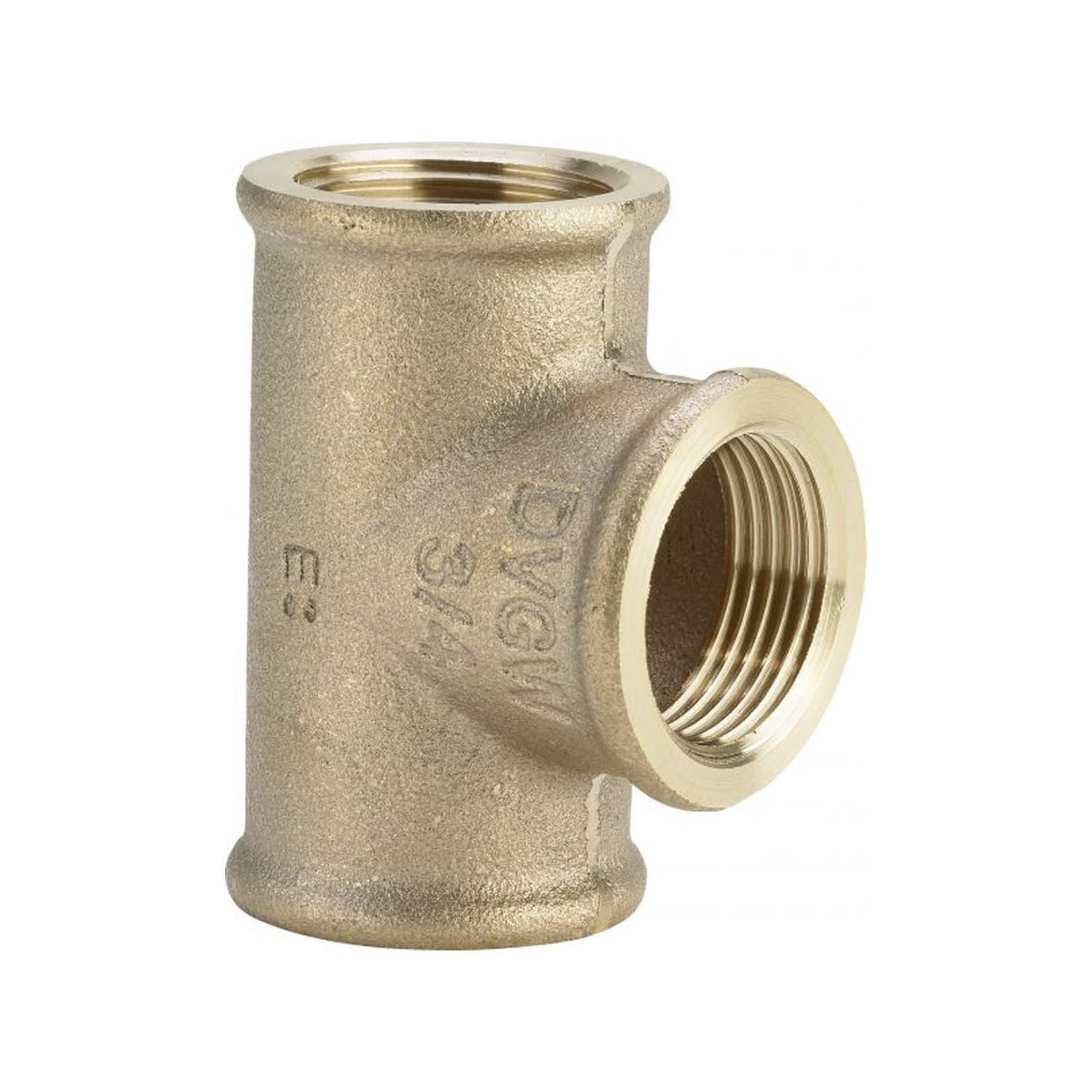 Viega Rotguss T-Stück Gewindefitting Typ 3130 reduziert 1 x 1/2 x 1 Zoll DVGW 362515