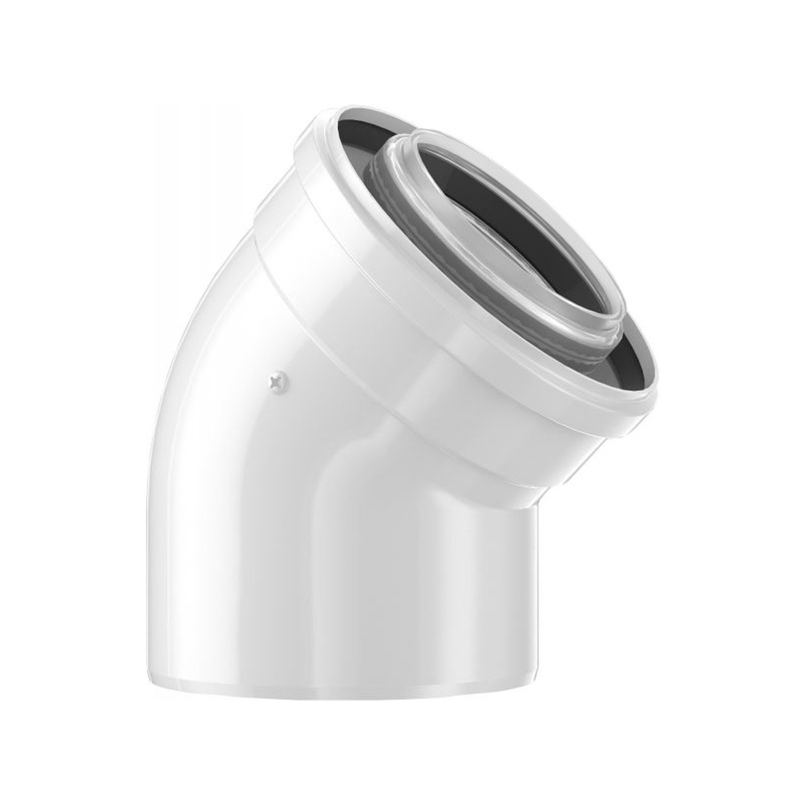 Bosch Abgasbogen konzentrisch 80/125 mm 45 Grad weiß Stahl Kunststoff PP 7738112593