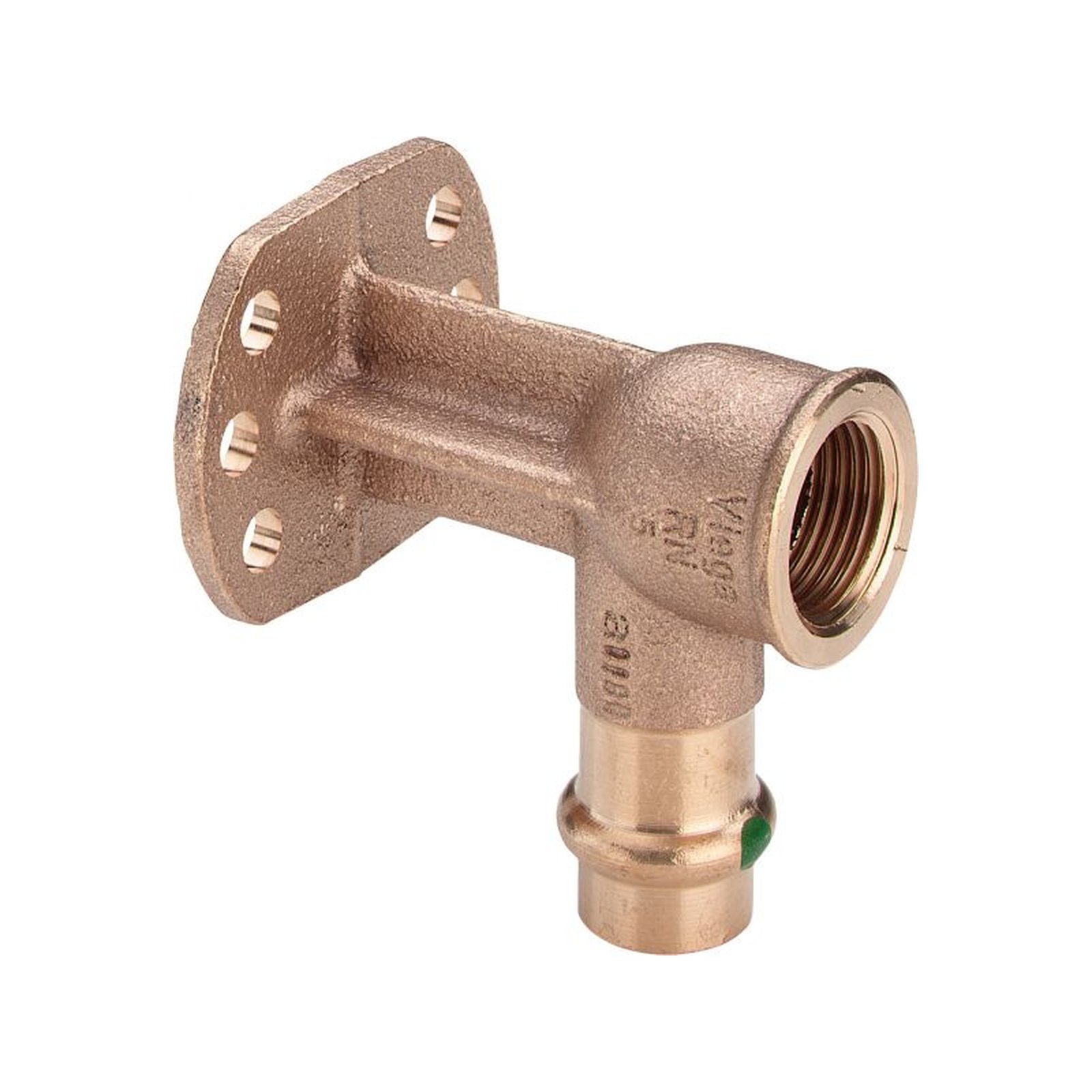 Viega Pressfitting Sanpress 2225.6 Wandscheibe 15mm x 1/2 Zoll SC-Contur Rotguss 347307