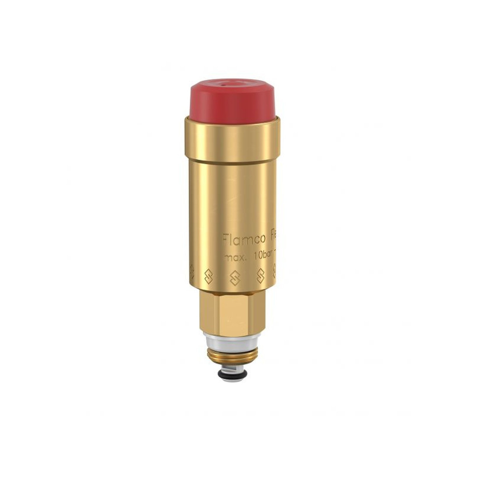 Flamco Schwimmerentlüfter Flexvent 3/8 Zoll Messinggehäuse Absperreinrichtung Lecksicherung 27750