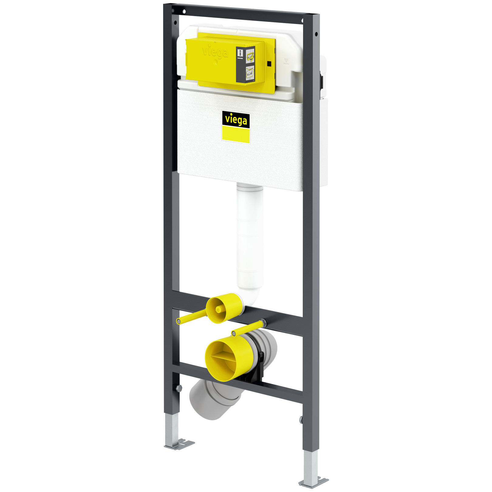 Viega WC Element Prevista Dry 8524 Objektvariante 1120 mm 2-Mengen-Spültechnik pulverbeschichtet 771973