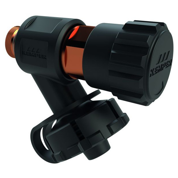 KEMPER Entleerventil RG AG J7109 G3-8 DN10 Rotguss Kunststoff drehbarer Schlauchanschluss J71091730001000