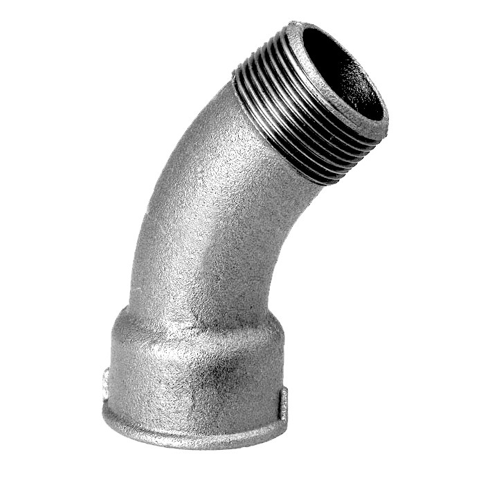 Schmidt Hermann Temperguss-Bogen Nr.40 3-8Zoll 45 Grad I-A verzinkt 13040010