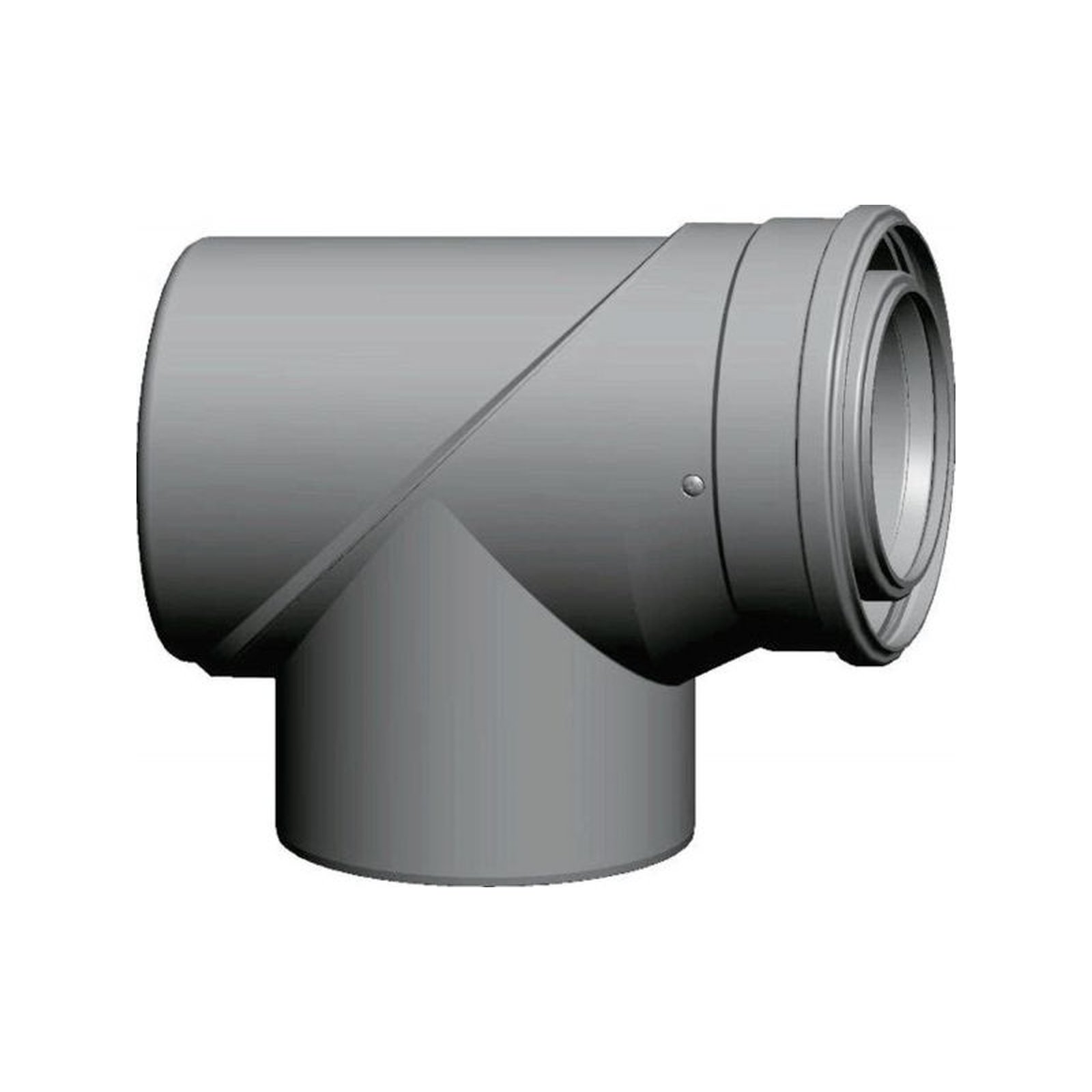 Wolf Revisions-T-Stück DN110/160 87 Grad konzentrisch steckbar weiß 2651543