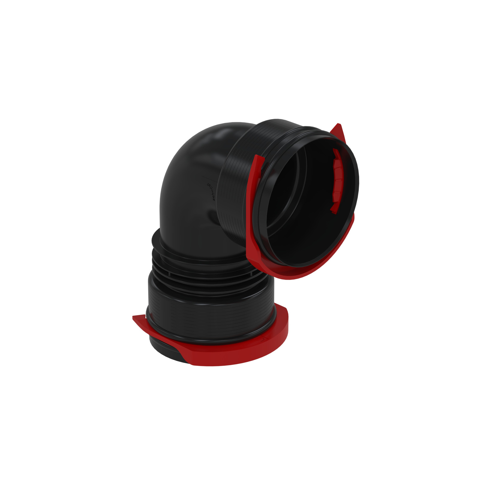 Zehnder Heizungszubehör Bogen ComfoFit DN90 ComfoTube 90 90 Grad schwarz Polymer RapidLock 990322153