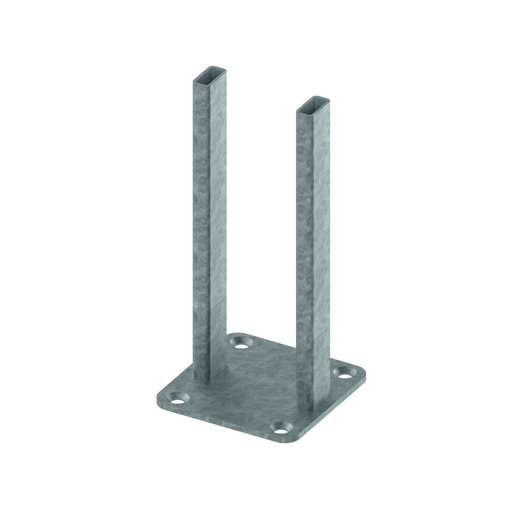 TECE Doppelhalter TECEprofil schmale Trennwände Stahl beschichtet Befestigungsmaterial 9030030