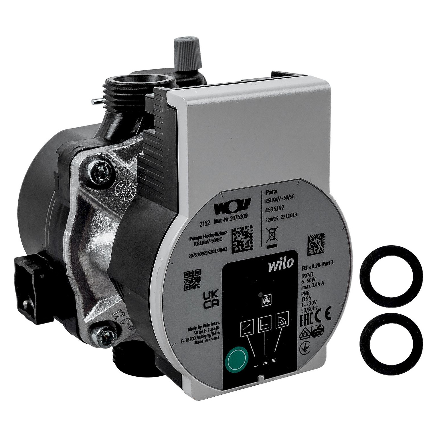WOLF Heizkreispumpe Wilo Para RSL Ku/7-50/SC DN25 Einbaumaß 130mm CGB-11/20/24 2075309