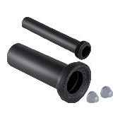 Geberit Wand-WC-Anschlussgarnitur 90 mm 30 cm PE-HD mattverchromt Deckkappen 152441461