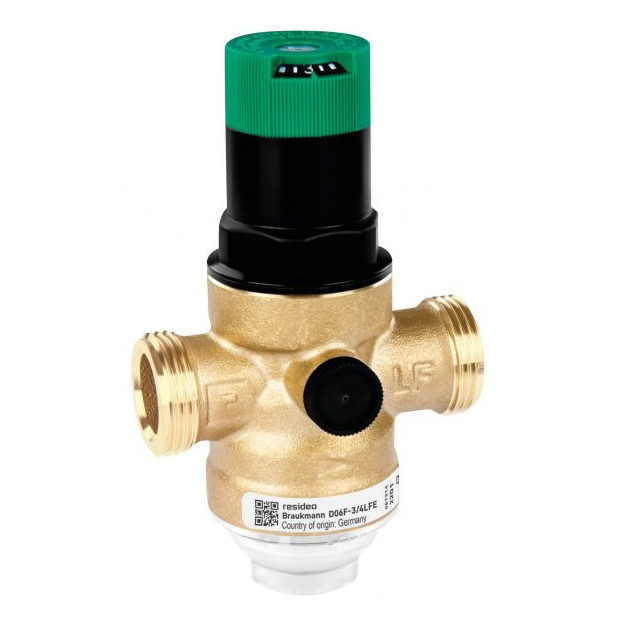 Honeywell Druckminderer D06F-LF R 1-2 Messing bleifrei Einstellanzeige D06F-1-2LFE