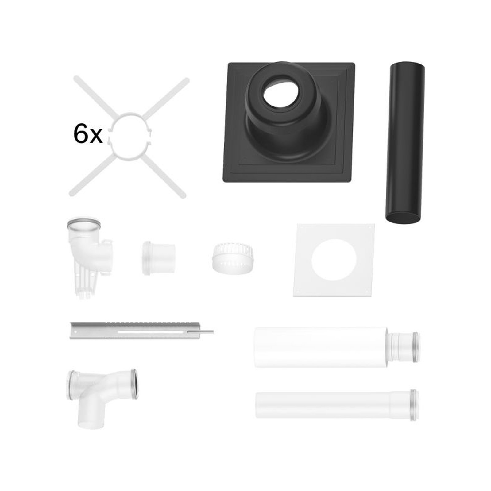 Bosch Abgaszubehör FC-Set80-B53 Grundbausatz 80mm Kunststoff Schacht oben 7738112558