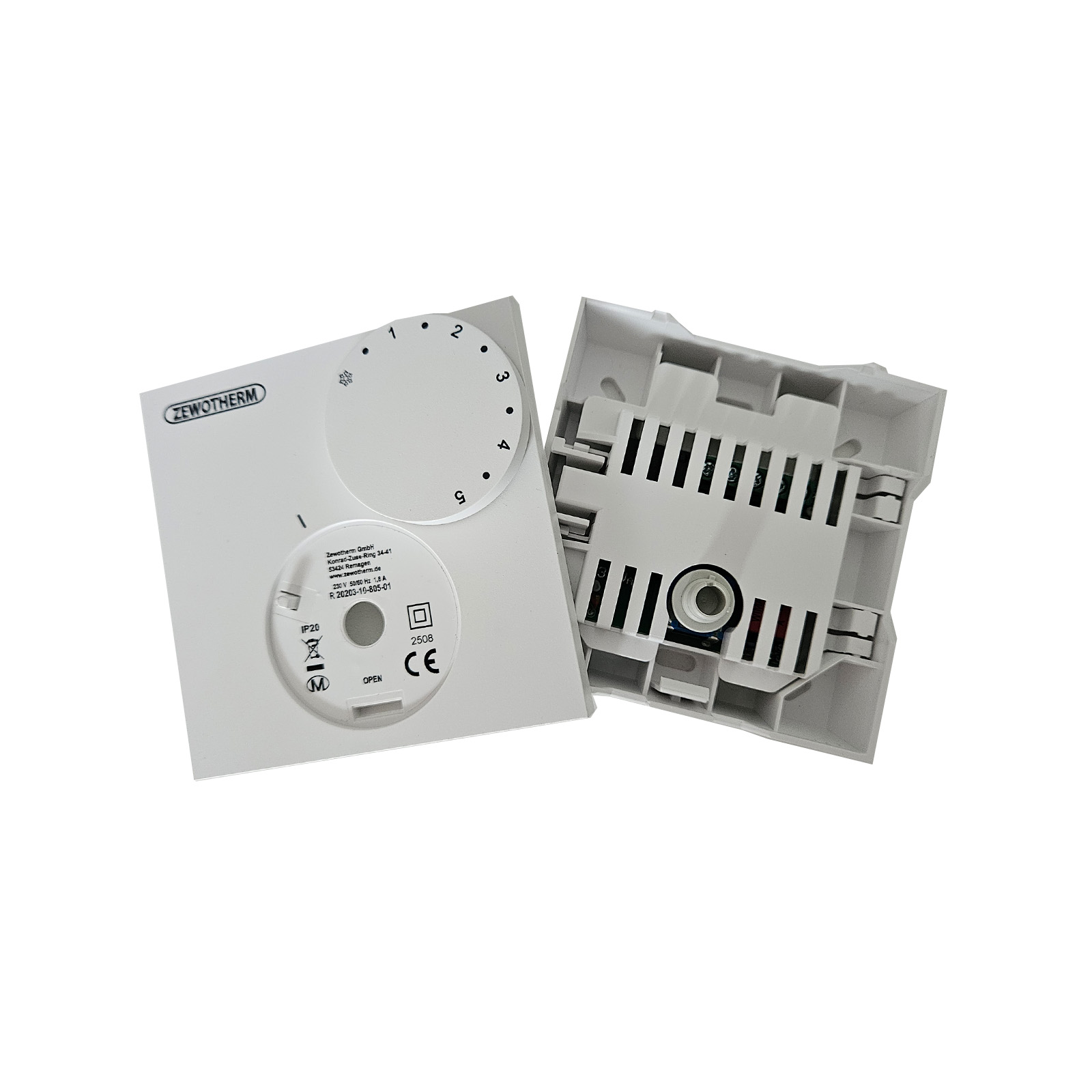 Zewotherm Raumthermostat 230 V Aufputz Standard ohne Display