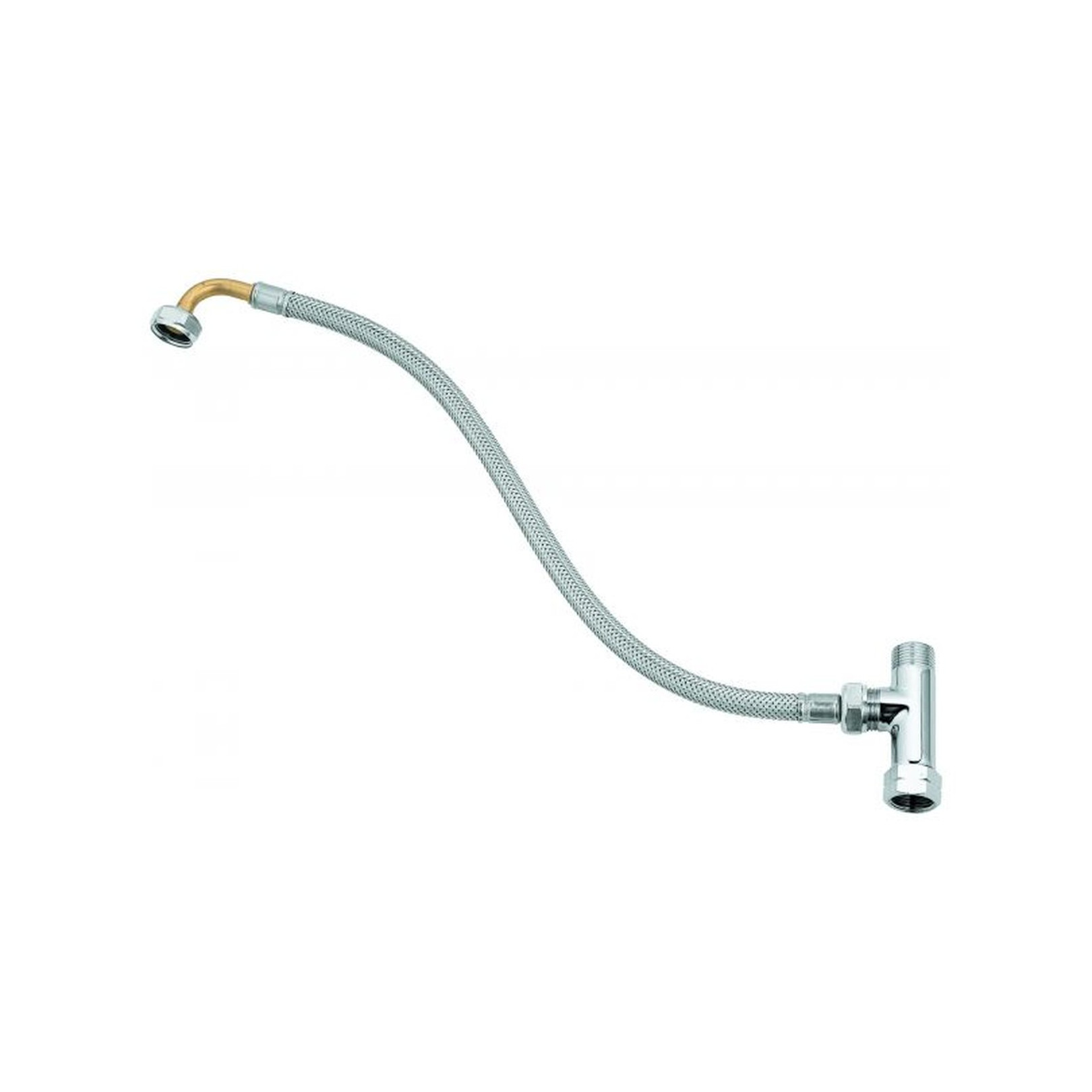 Grohe Anschlussset Grohtherm Micro 47533 Chrom T-Stück DN10 3/8 Zoll flexibler Schlauch 47533000