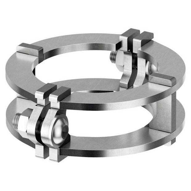 ACO PASSAVANT Rohrschelle PIPE d50 Druckrohrschelle zweiteilig Edelstahl 1.4404 hohe Druckbeständigkeit 0150.83.10