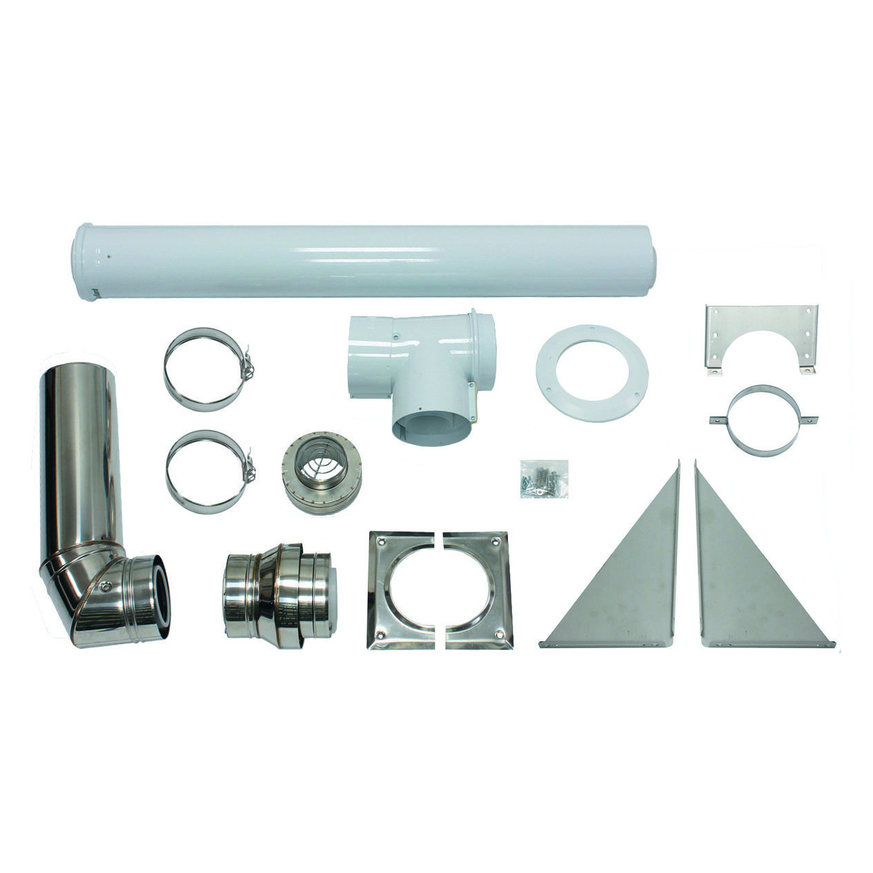 Vaillant Anschluss-Set Basis konzentrisch 80/125 PP Edelstahl Abgasleitung Außenwand 0020042907
