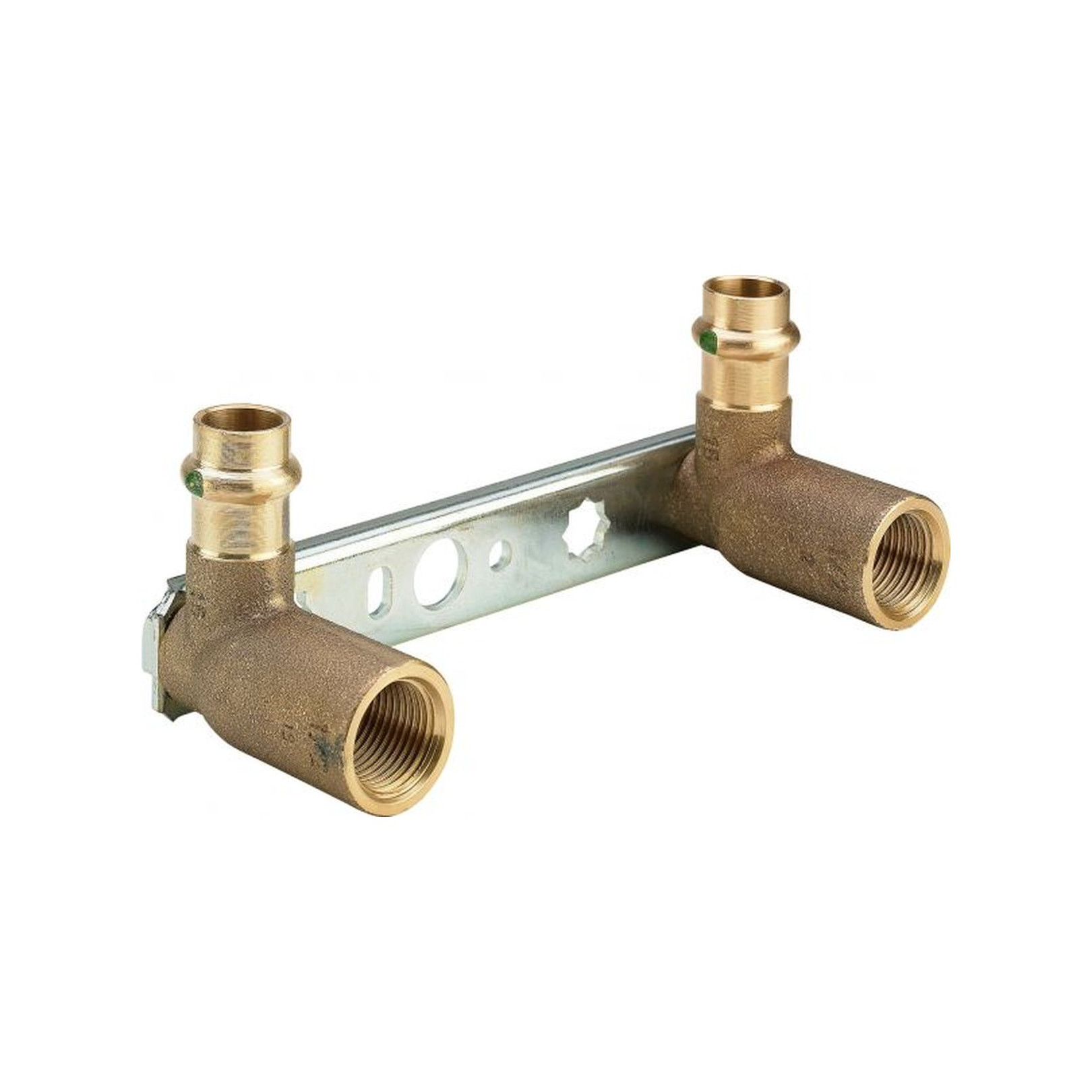 Viega Pressfitting Sanpress Montageeinheit 15x1/2x45x80/100 flach SC-Contur Siliziumbronze 135119