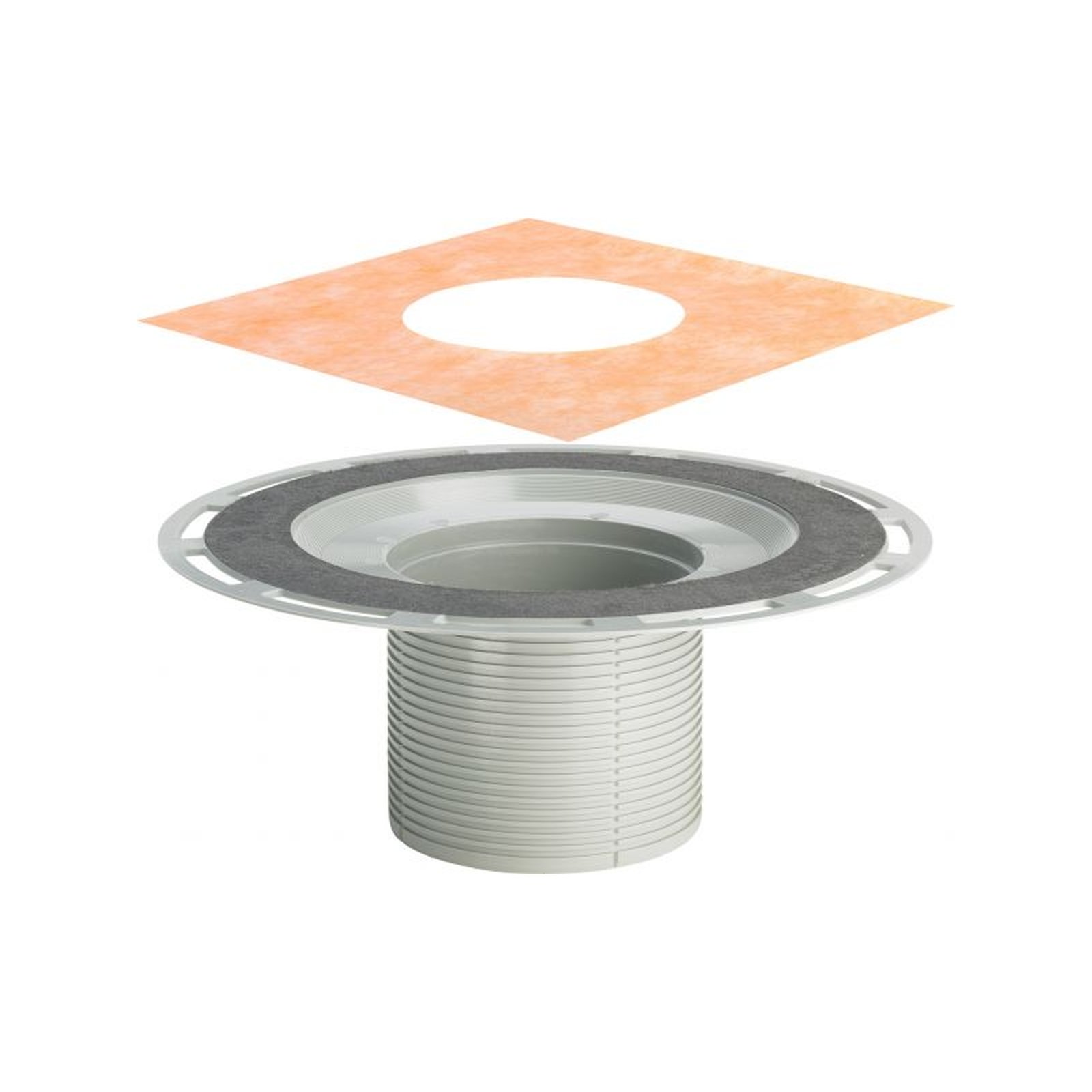 Viega Aufstockelement Advantix Plus-Dünnbett Modell 4994 Schlüter-KERDI Abdichtungsmanschette senkrechter Ablauf Systemmaß 145 Kunststoff 471064