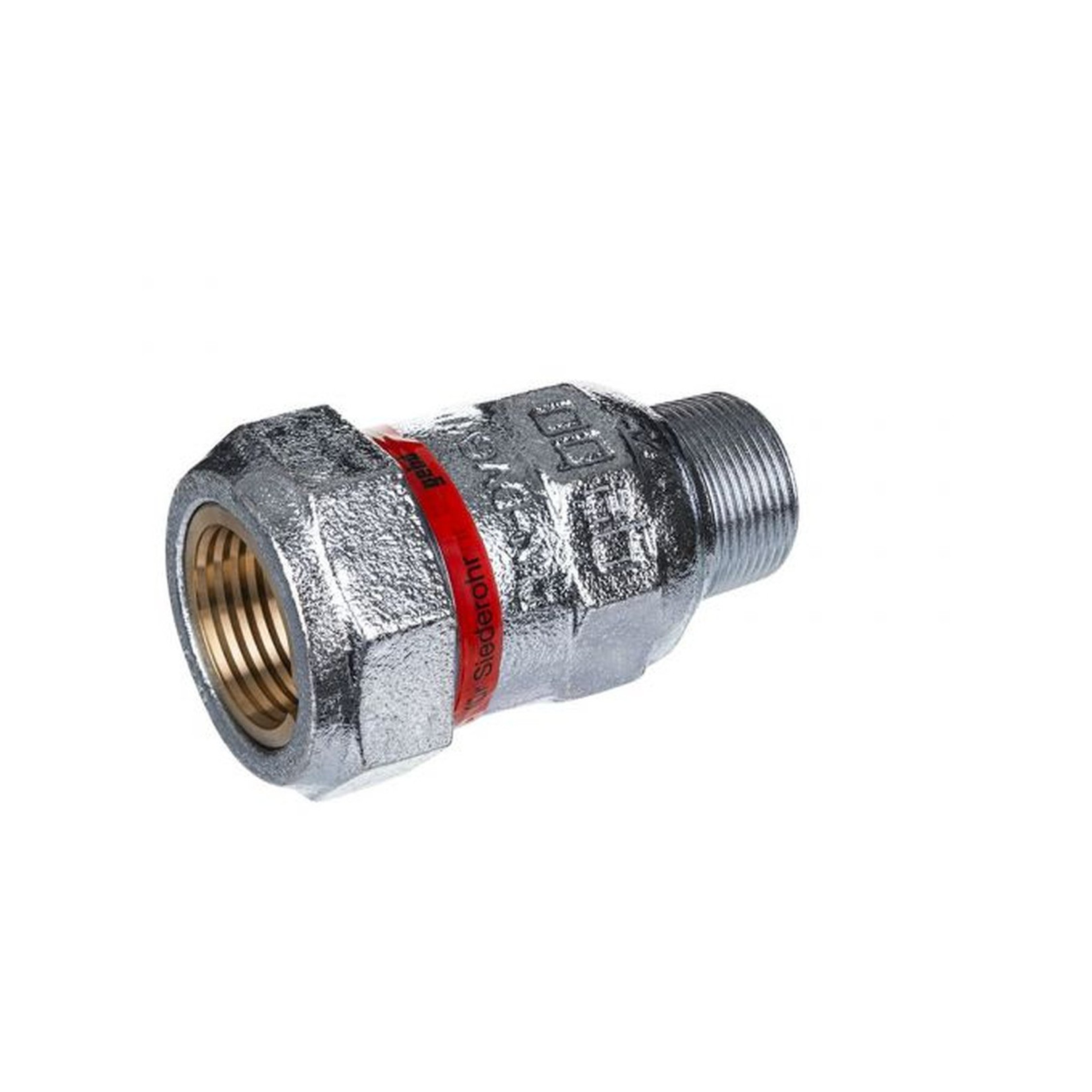 Gebo Temperguss Klemmverbinder AG Wasser PN10 Typ A 2 Zoll x 63,5 mm Außengewinde verzinkt NBR Dichtring 02.150.00.06635