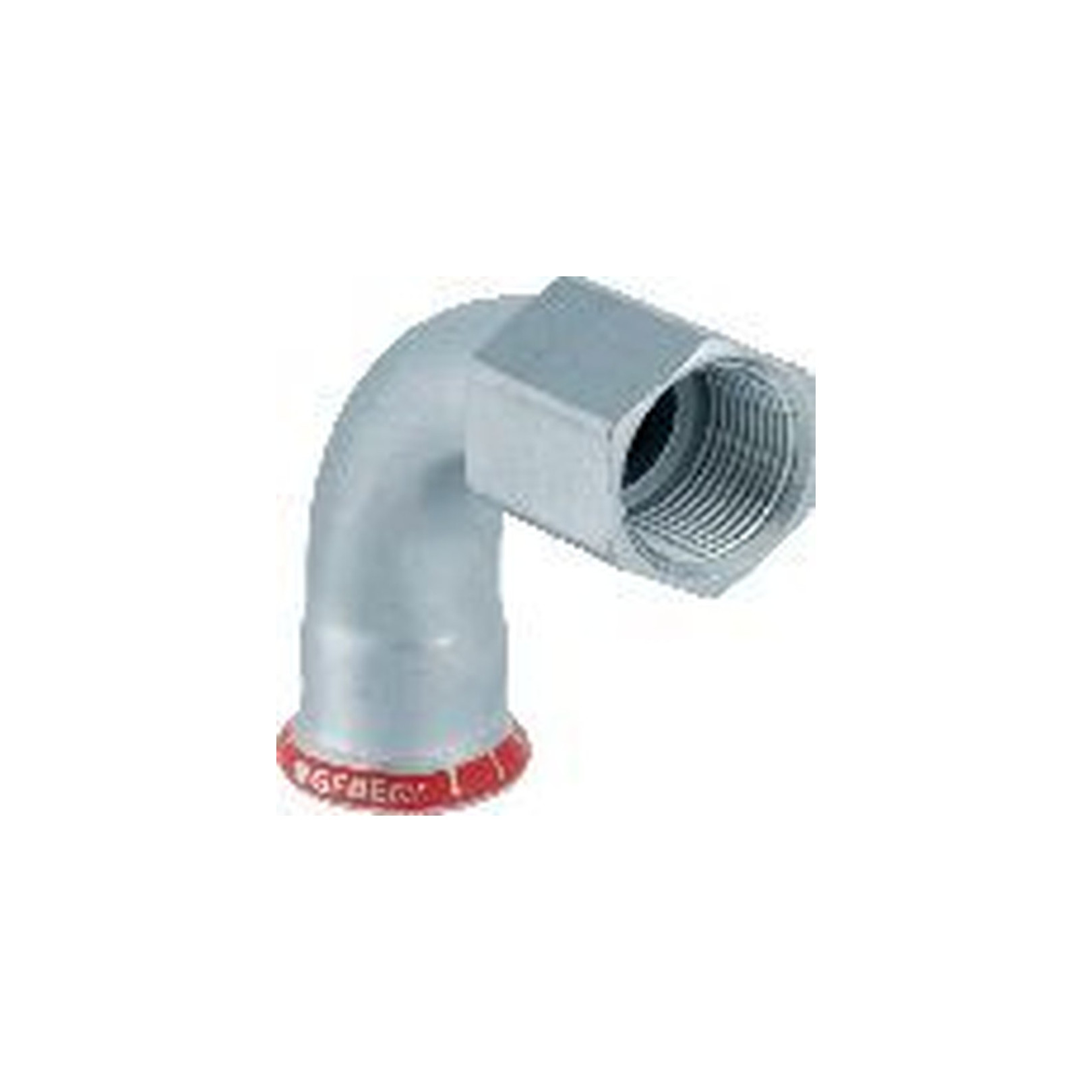 Geberit Mapress C-Stahl Übergangsbogen 90Grad IG d42 Rp1 1-2 verzinkt 20561