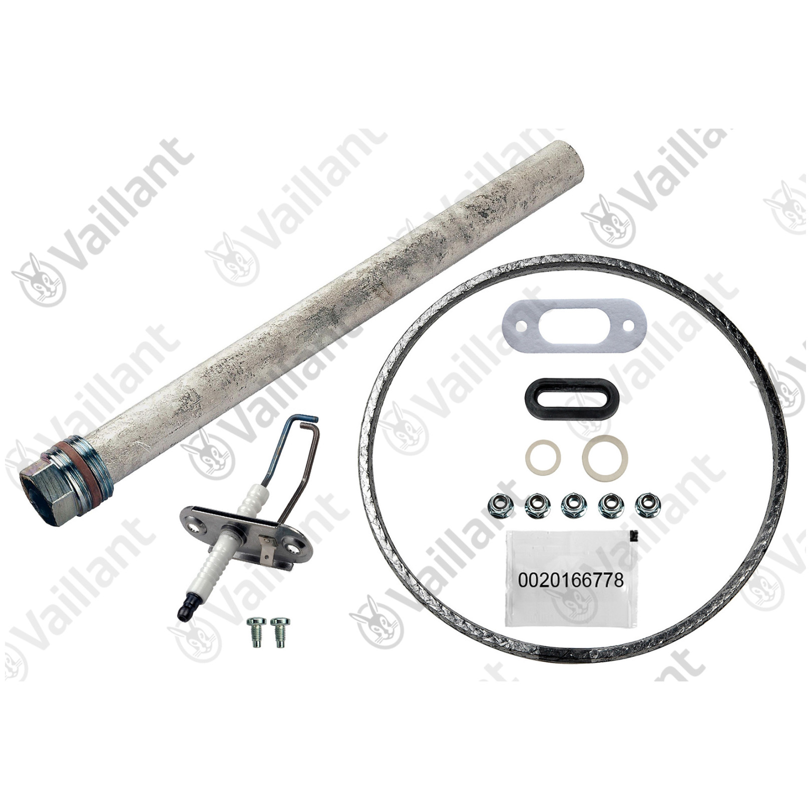 Vaillant Wartungsset VSC R1 R2 R3 Zündelektrode Brennerdichtung Anode 0010027637