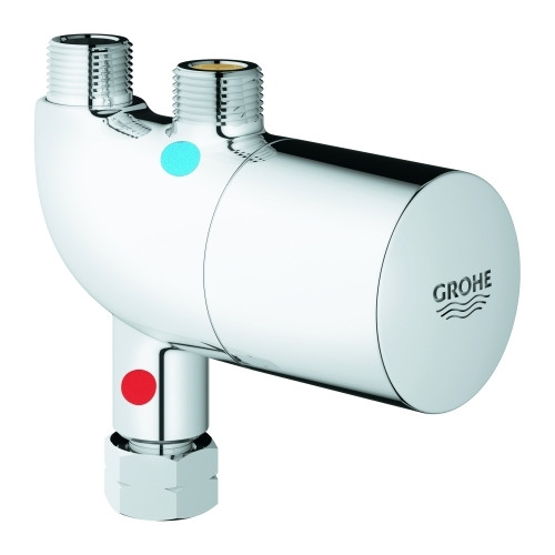 Grohe Untertisch-Thermostat Grohtherm Micro 34487000 Verbrühschutz Chrom 3/8 Zoll Temperaturbereich 15-43 Grad