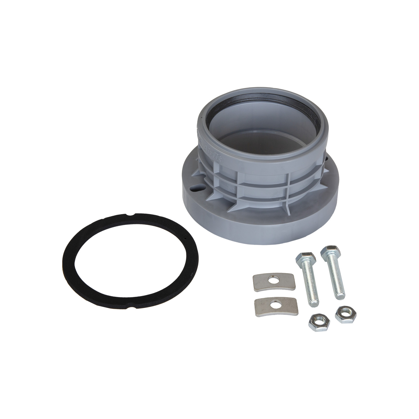 Airfit Flansch-Adapter DN110/110 PP 1-teilig schwerentflammbar DIN4102-B2 Lochabstand 125-143mm 119110FA