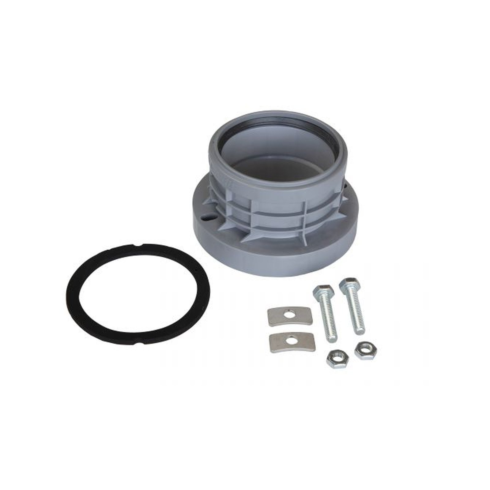 Airfit Flansch-Adapter DN110/110 PP 1-teilig schwerentflammbar DIN4102-B2 Lochabstand 125-143mm 119110FA