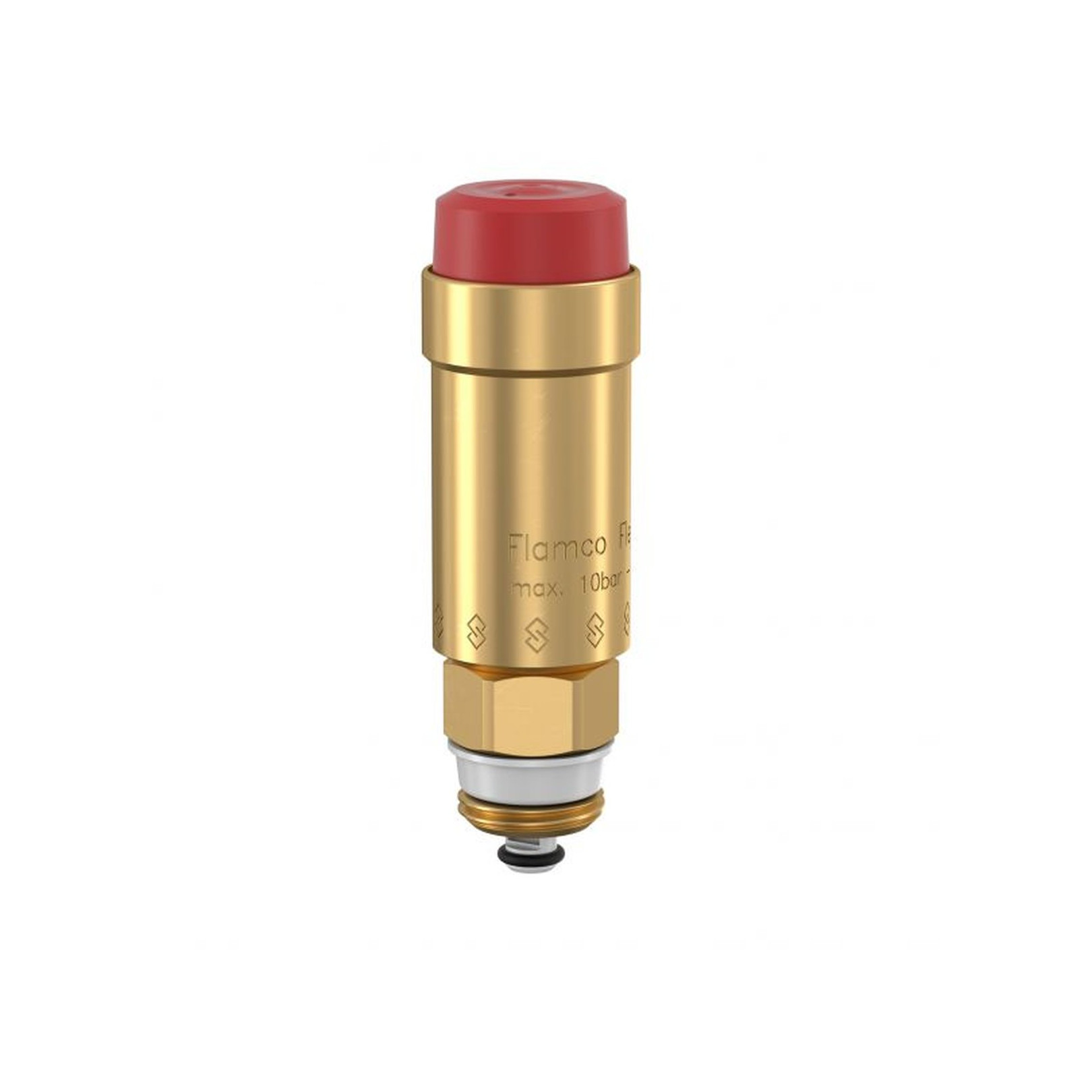Flamco Schwimmerentlüfter Flexvent 1/2 Automatisch Messing Absperreinrichtung Lecksicherung 27740