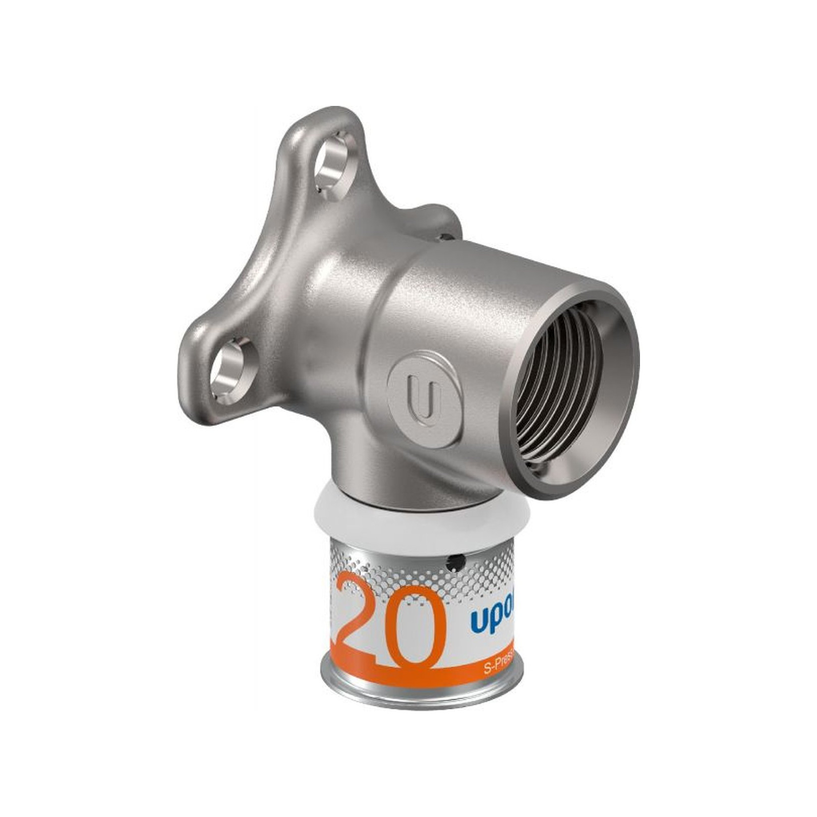 Uponor Wandscheibe S-Press PLUS 20mm DN15 IG Pressmuffe Edelstahlpresshülse PPSU verzinnt Messing 1070640