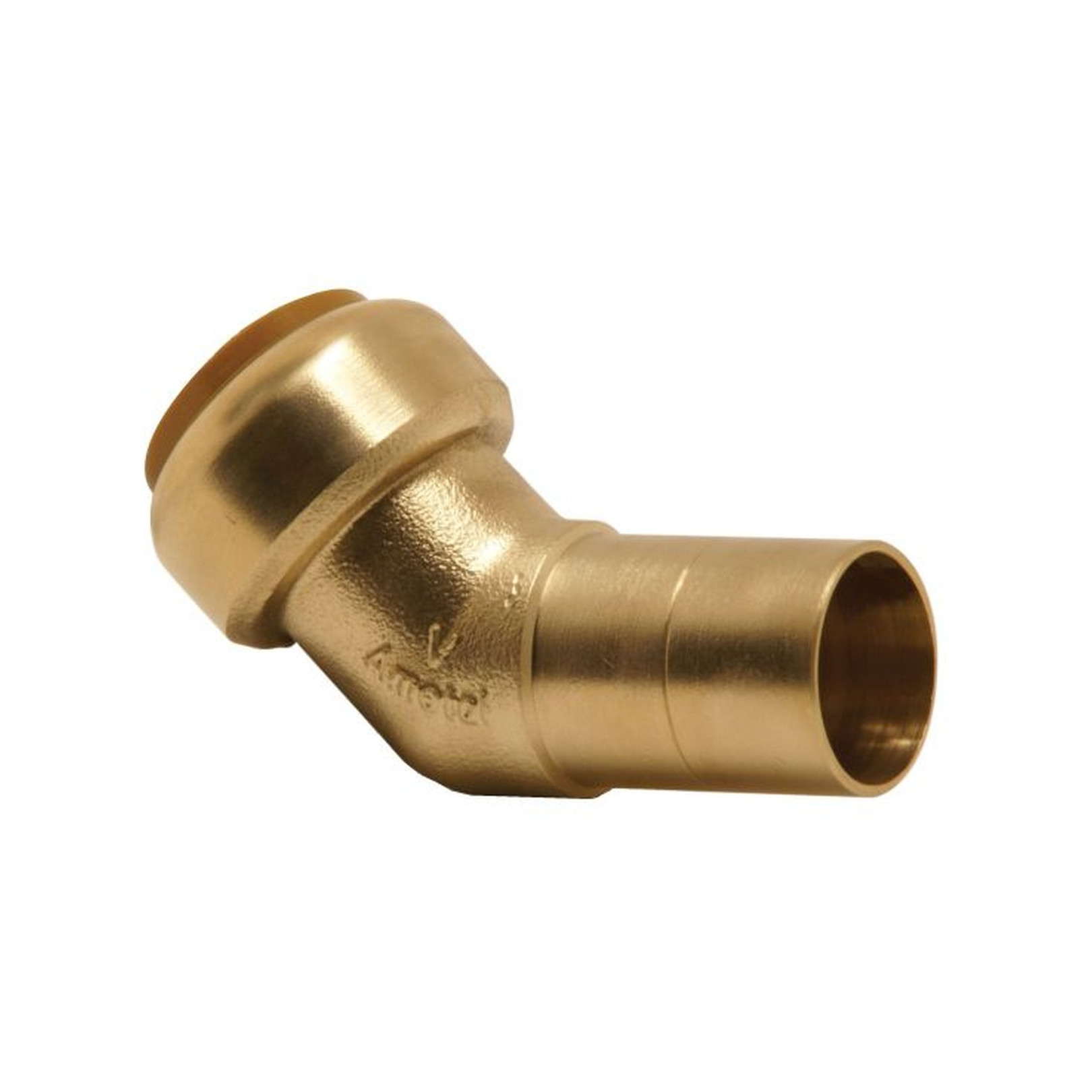 VSH Seppelfrickeke Steckfitting Winkel 45 Grad Tectite Classic T21S 18x18 mm Messing DVGW 5 Stück 4753023
