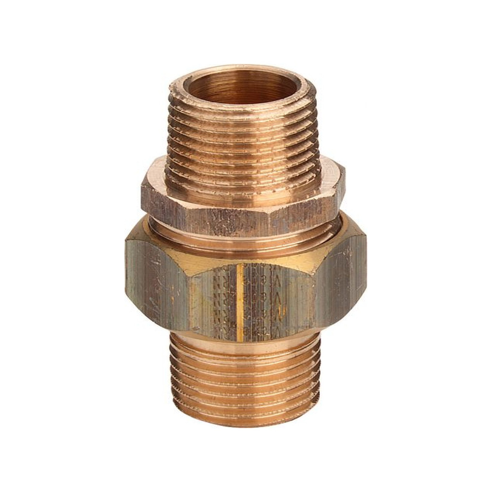 VIEGA Gewindefitting Rotguss Verschraubung 3344 DN15 1/2 Zoll AG konisch dichtend DVGW 3-teilig 446888