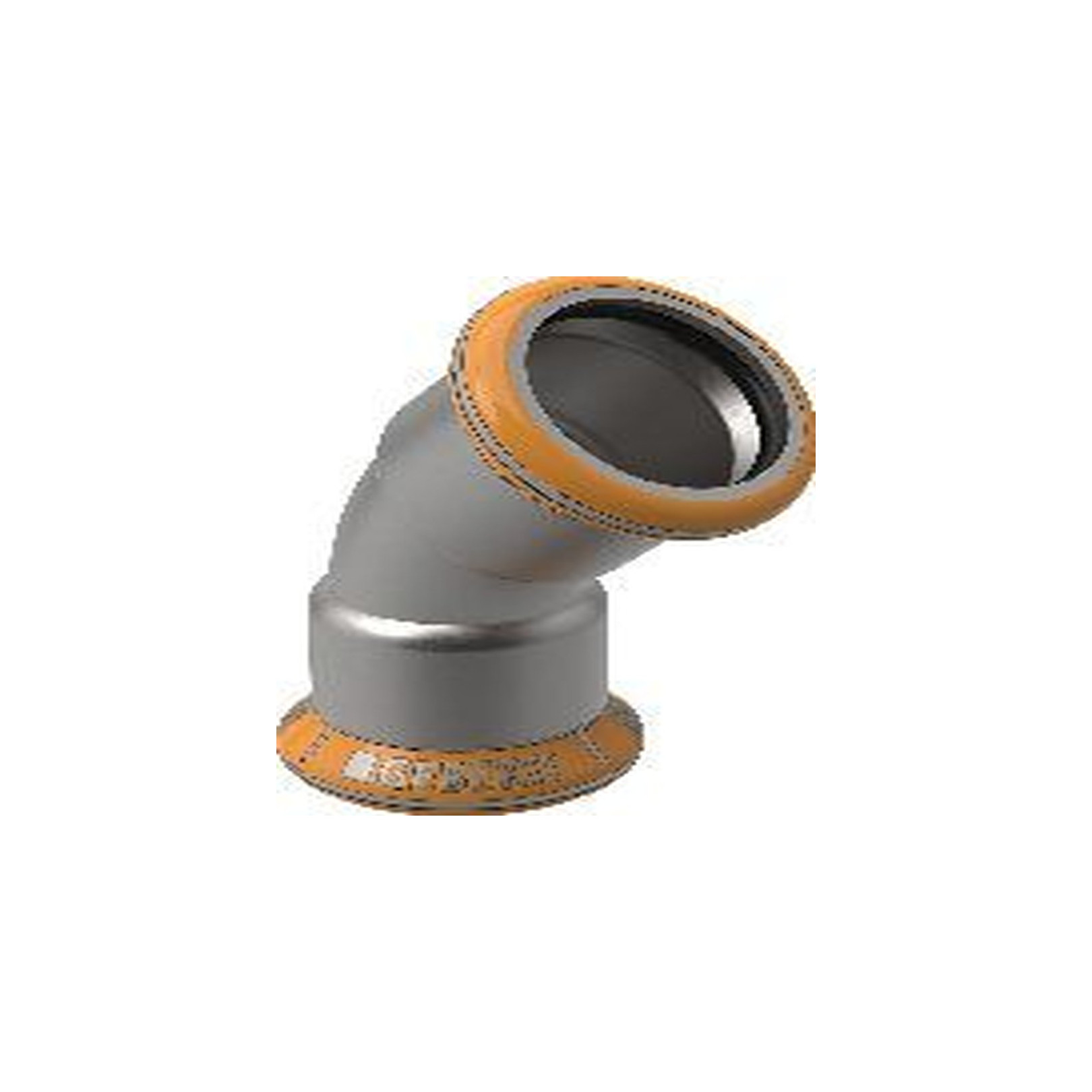 Geberit Mapress Therm Bogen 45 Grad Edelstahl d28 Pressindikator 42805