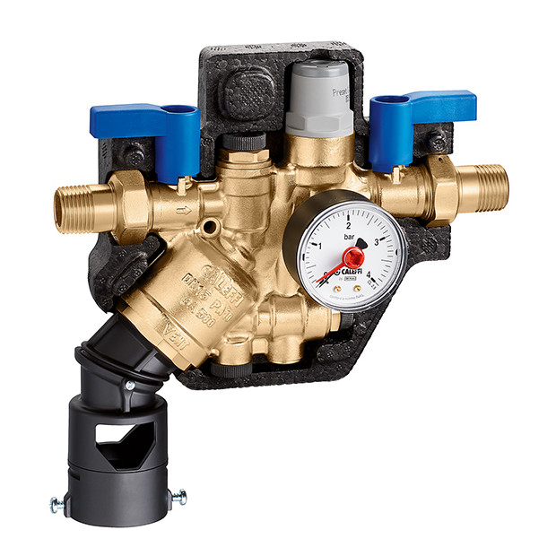 Caleffi Füllarmatur 580011 Systemtrenner Typ BA 1-2-Zoll Druckminderer Isolierung