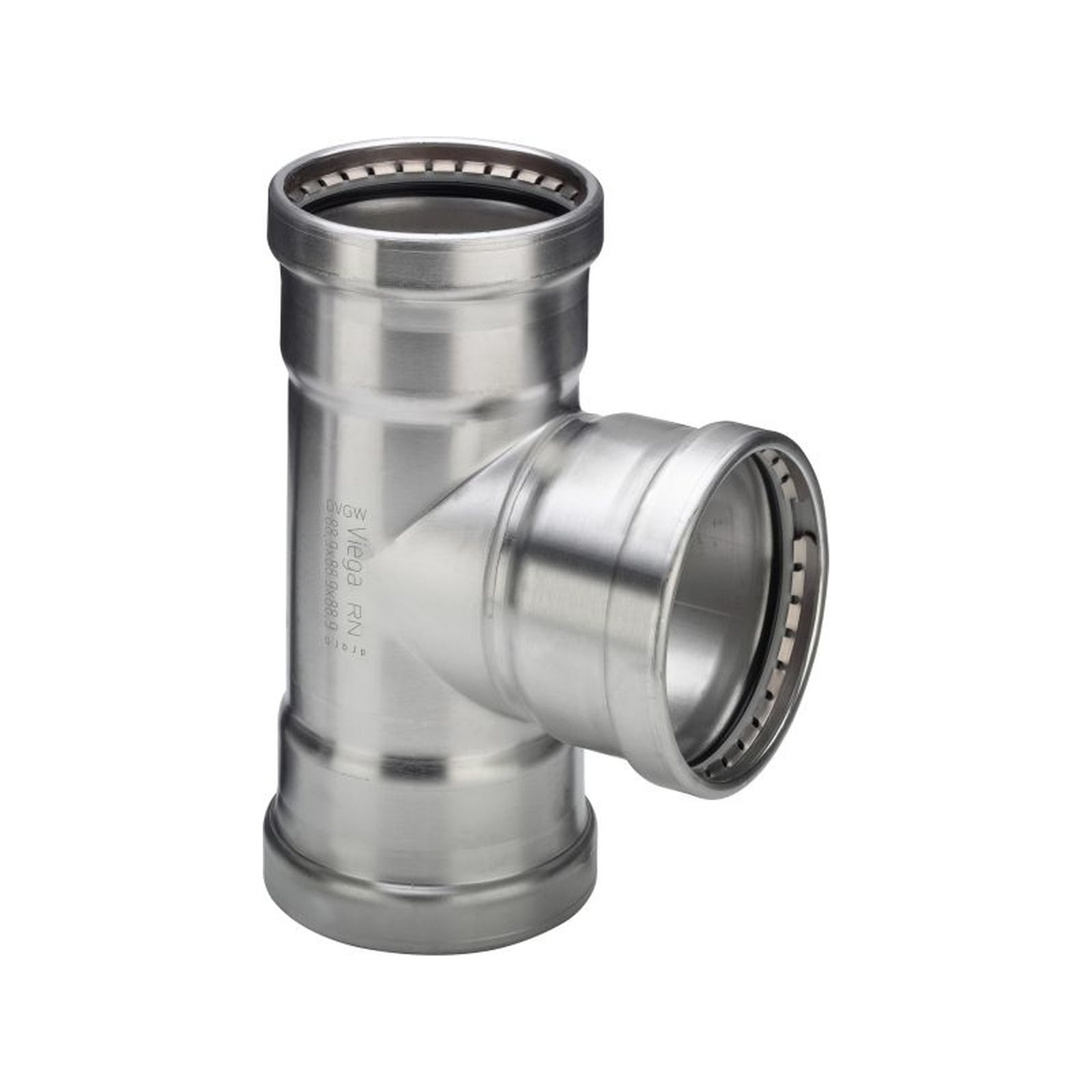 Viega T-Stück Sanpress Inox XL 2318 64x54x64 mm Edelstahl SC-Contur EPDM 578039