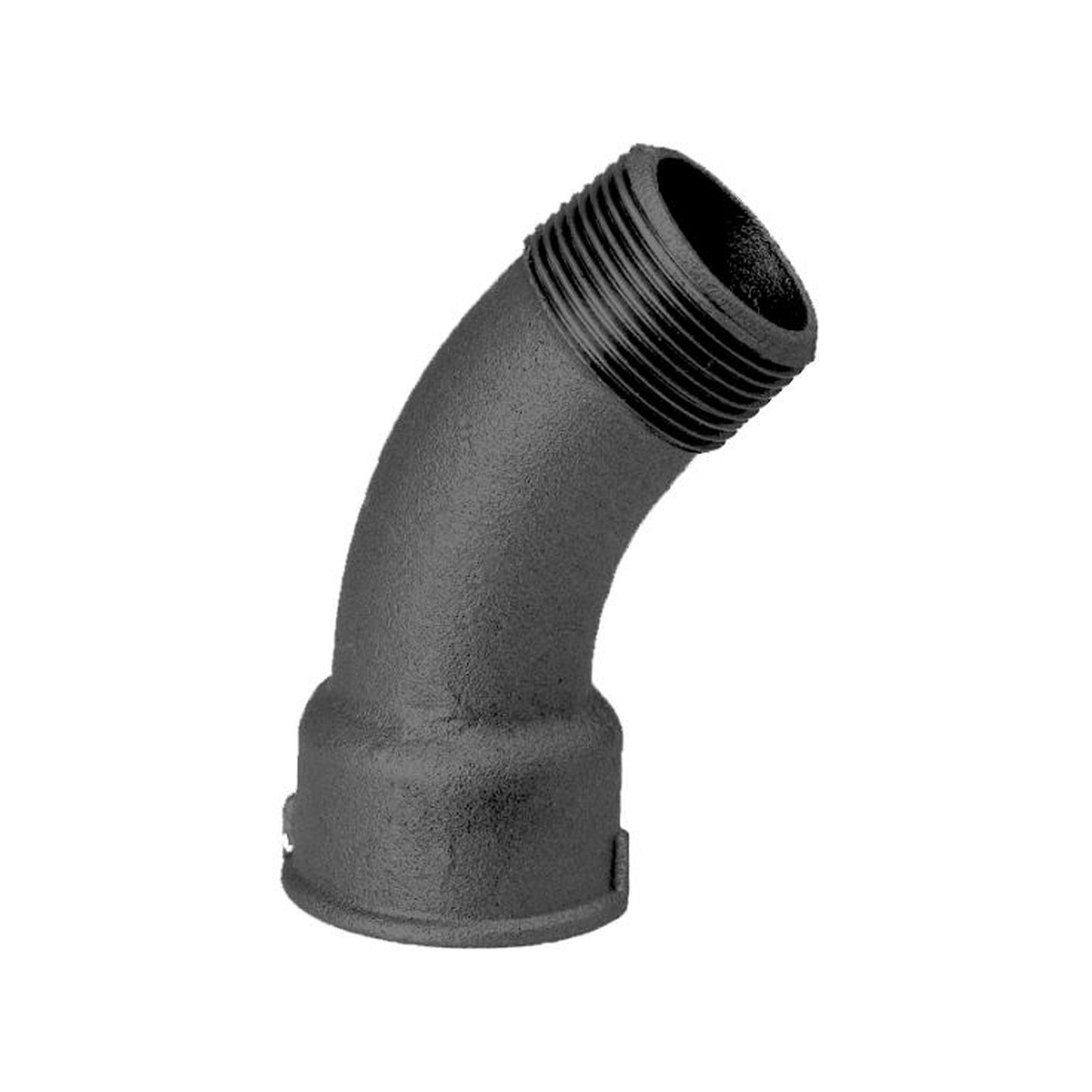 Schmidt Hermann Temperguss-Bogen Nr.40 11-2-Zoll 45-Grad schwarz I-A 14040040