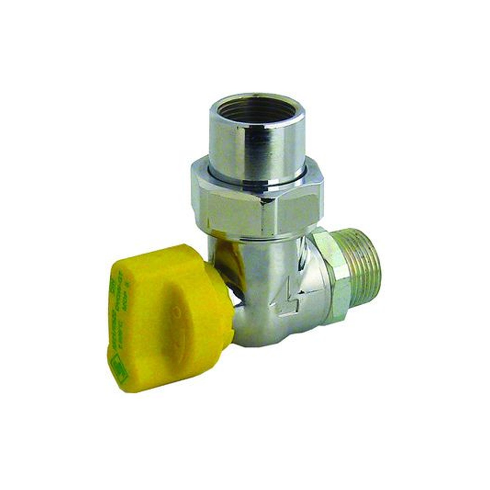 Aalberts Gas-Eckkugelhahn SEPP 0029485 DN 25 R 1 x Rp 1 Messing verchromt TAE MOP5 GT1-HTB