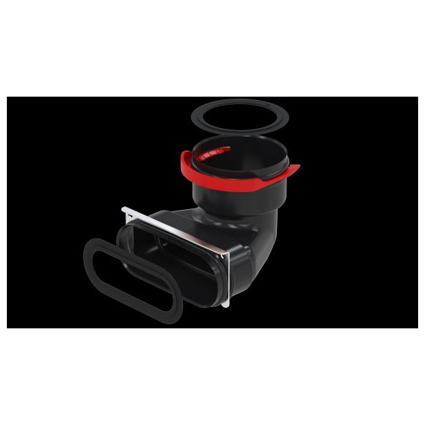 Zehnder Heizungszubehör Übergangsbogen ComfoFit DN90 flat51 90 Grad Polymer grau Dichtringe 990322046