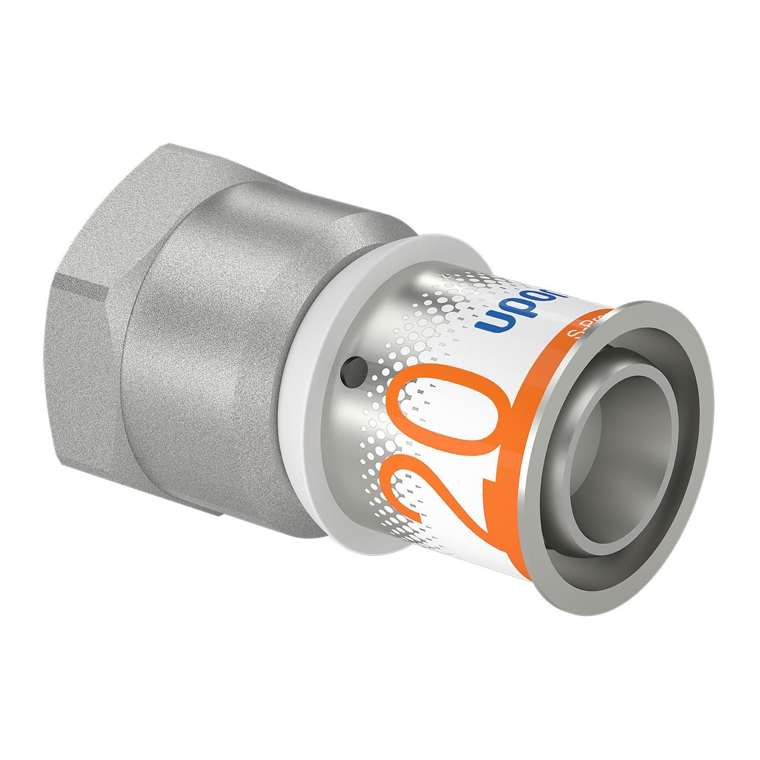 Uponor Übergangsmuffe S-Press PLUS 20mm DN15 1/2 Zoll IG Pressfitting Edelstahlpresshülse 1070516