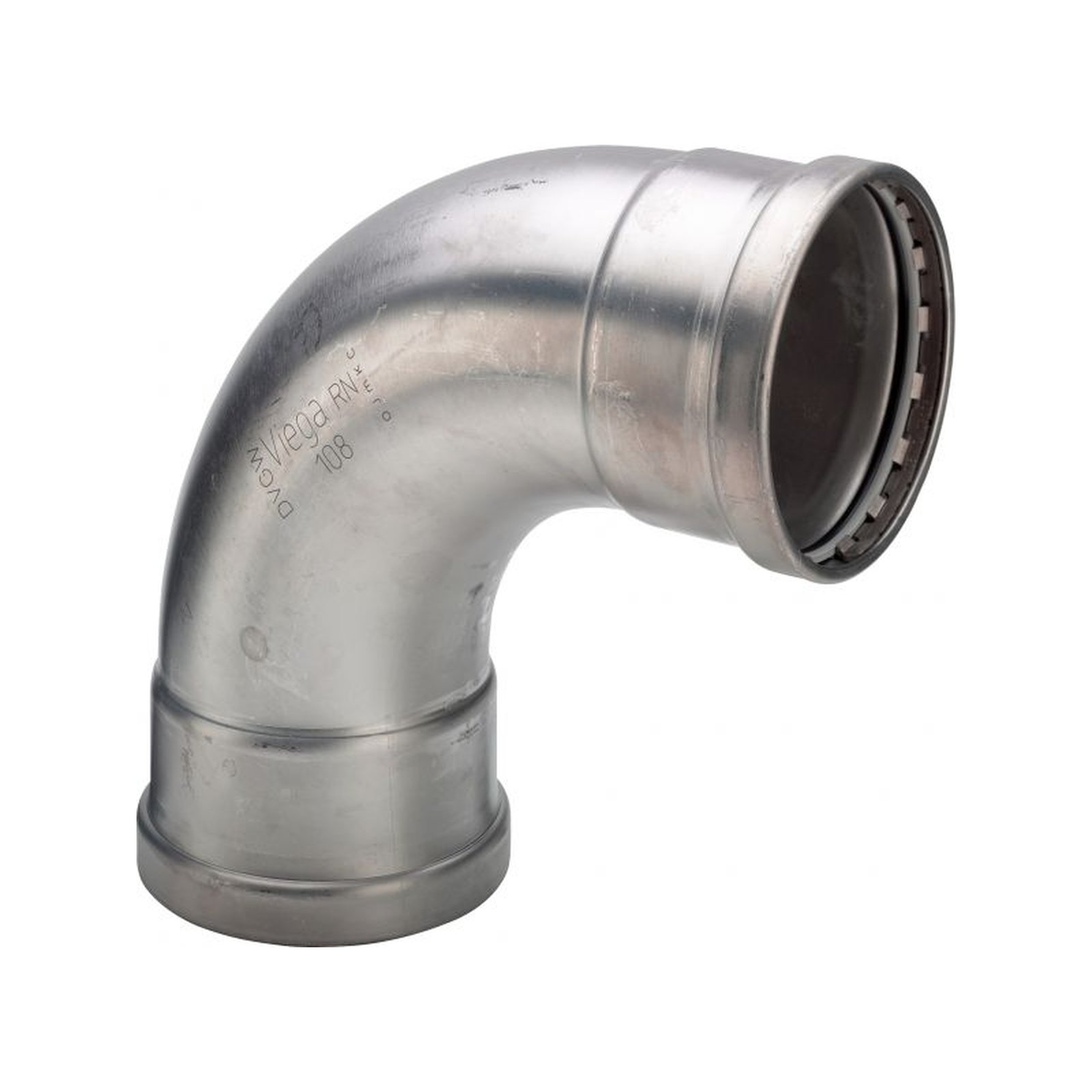 Viega Sanpress Inox XL Bogen 88.9 mm Edelstahl 90 Grad SC-Contur EPDM 482602 Bogen SANPRESS INOX 90 Gr.2316 XL 577988 64,0mm, aus nichtrostendem Stahl