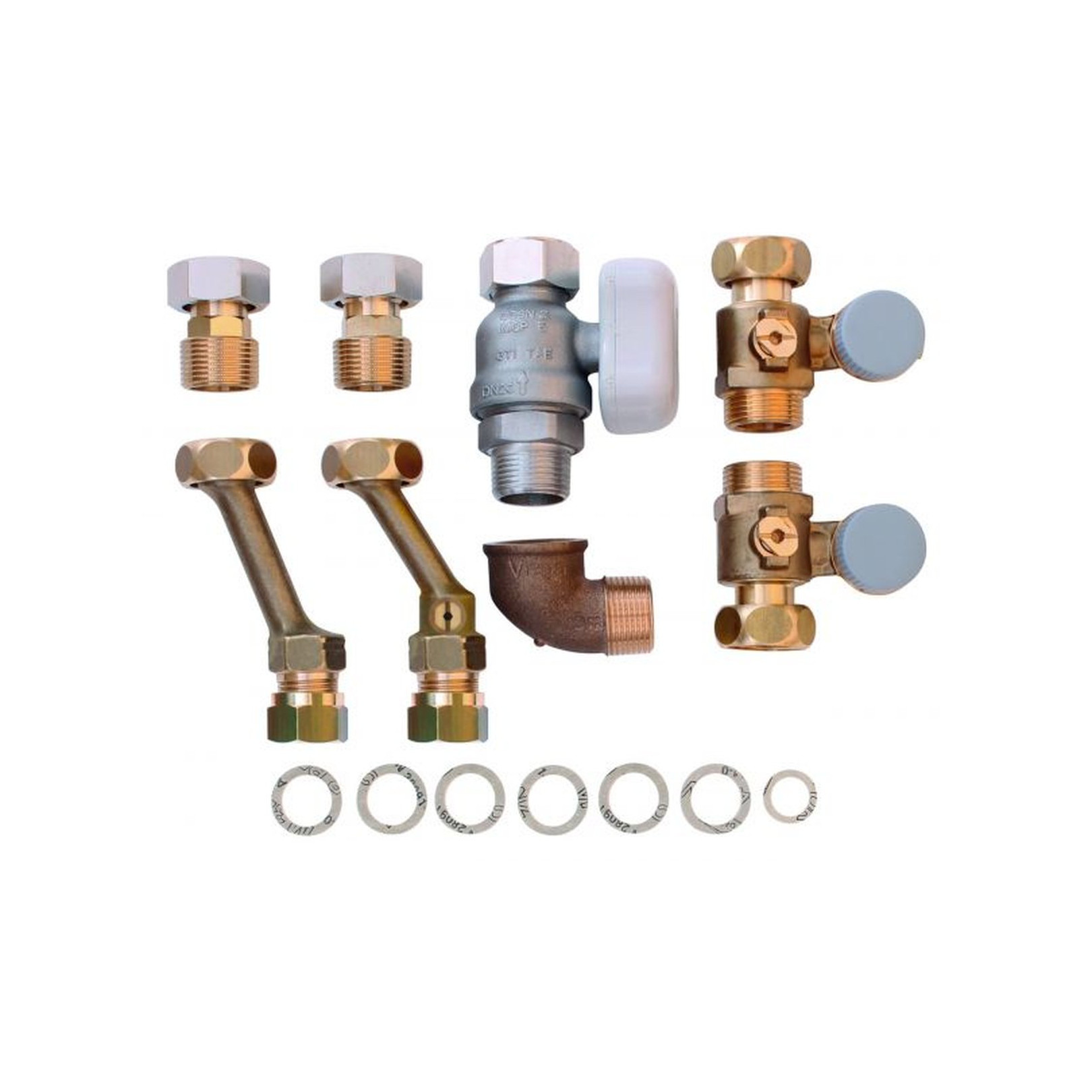 Vaillant Installations-Set VCW VCI Neu-Installation Wartungshähne G 3/4 Gashahn R 3/4 Kaltwasseranschluss 0020201900